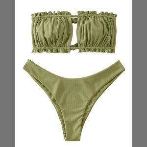 Zaful 2-piece Ribbed Bikini Set